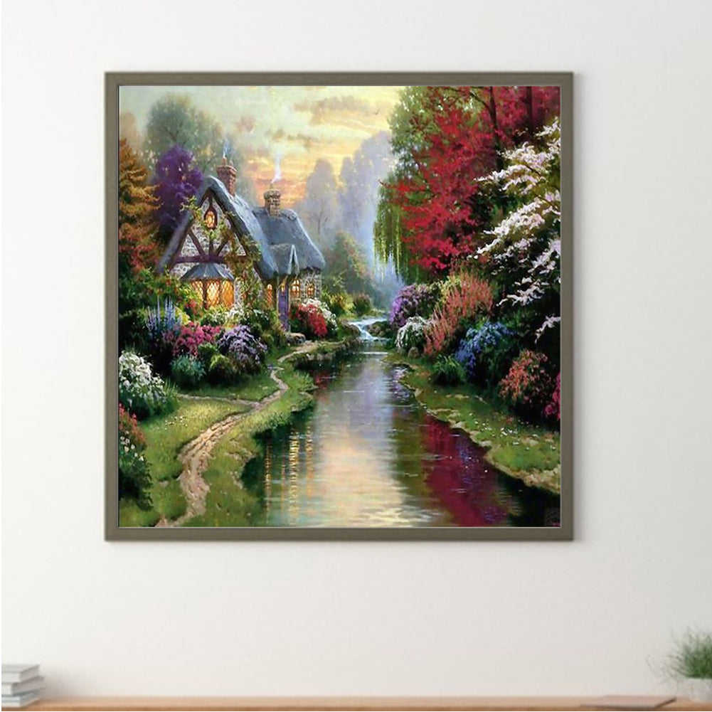 Small River Water - Full Round Drill Diamond Painting 40*40CM