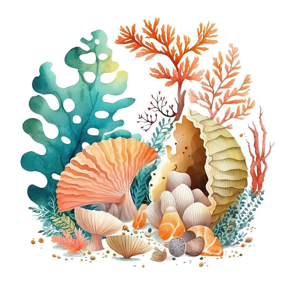 Coral Shell - Full Round Drill Diamond Painting 30*30CM