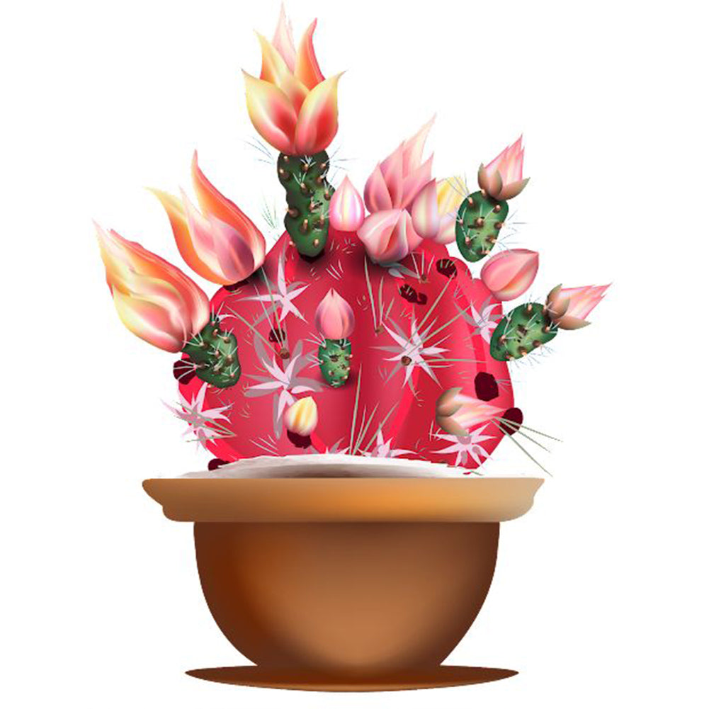 Cactus - Full Round Drill Diamond Painting 30*40CM
