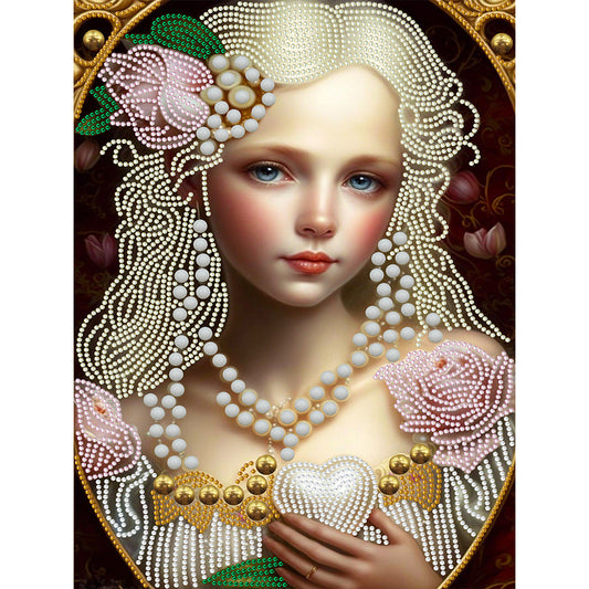 Elegant Girl - Special Shaped Drill Diamond Painting 30*40CM