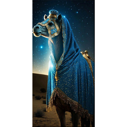 Camels Under The Starry Night - Full Round Drill Diamond Painting 40*80CM