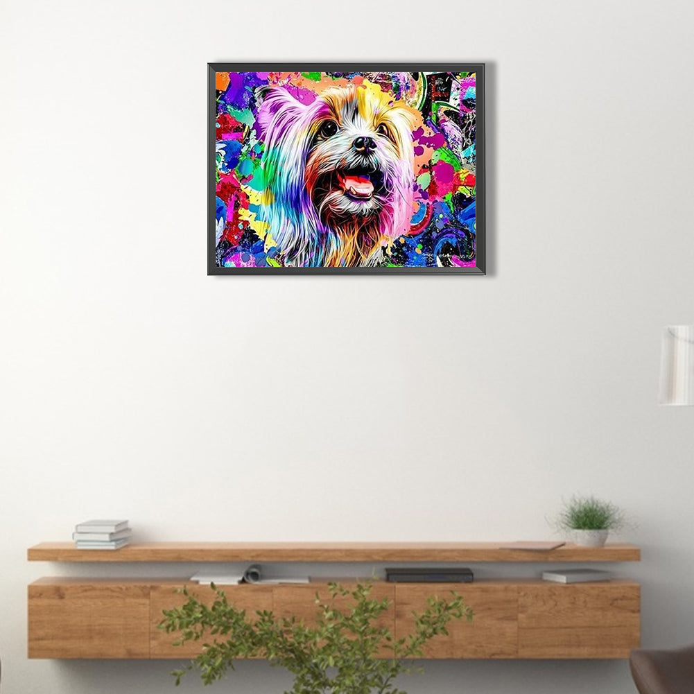 Doodle Puppy - Full Round Drill Diamond Painting 40*30CM