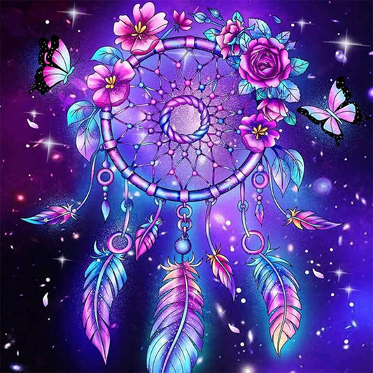 Dark Purple Dreamcatcher - Full Square Drill Diamond Painting 30*30CM
