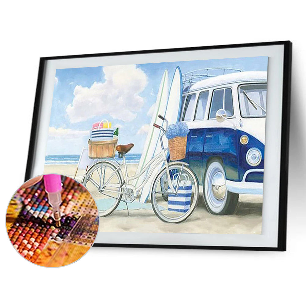 Sea Beach - Full Round Drill Diamond Painting 40*30CM