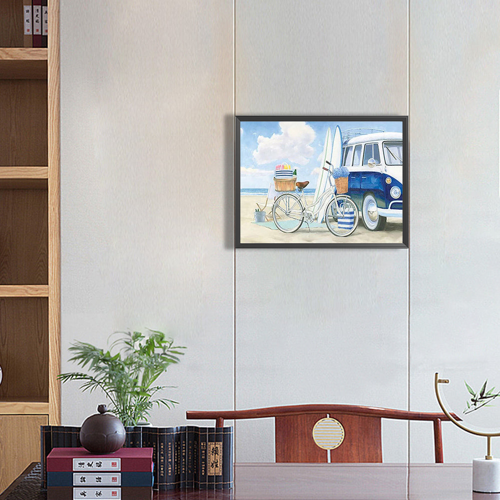 Sea Beach - Full Round Drill Diamond Painting 40*30CM
