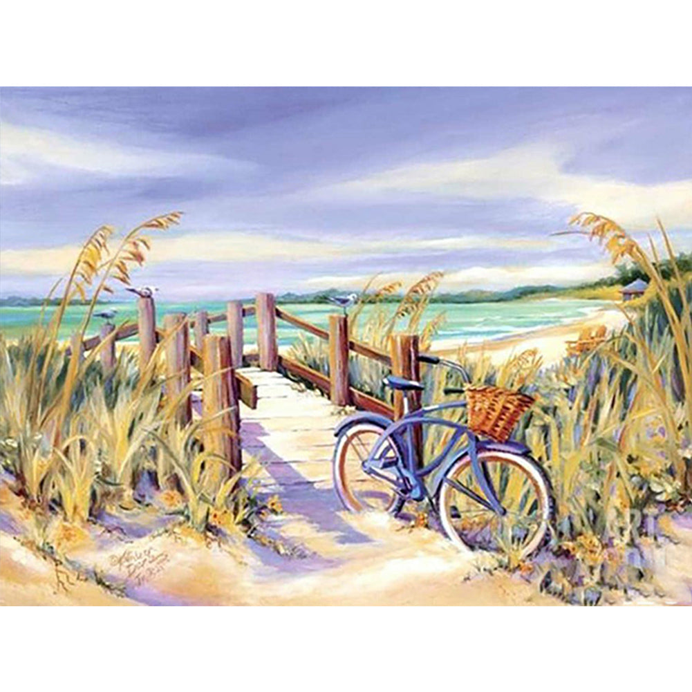 Sea Beach - Full Round Drill Diamond Painting 40*30CM