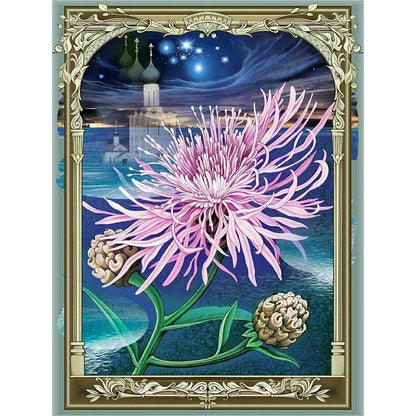 Flowers In Metal Frame - Full Round Drill Diamond Painting 30*40CM