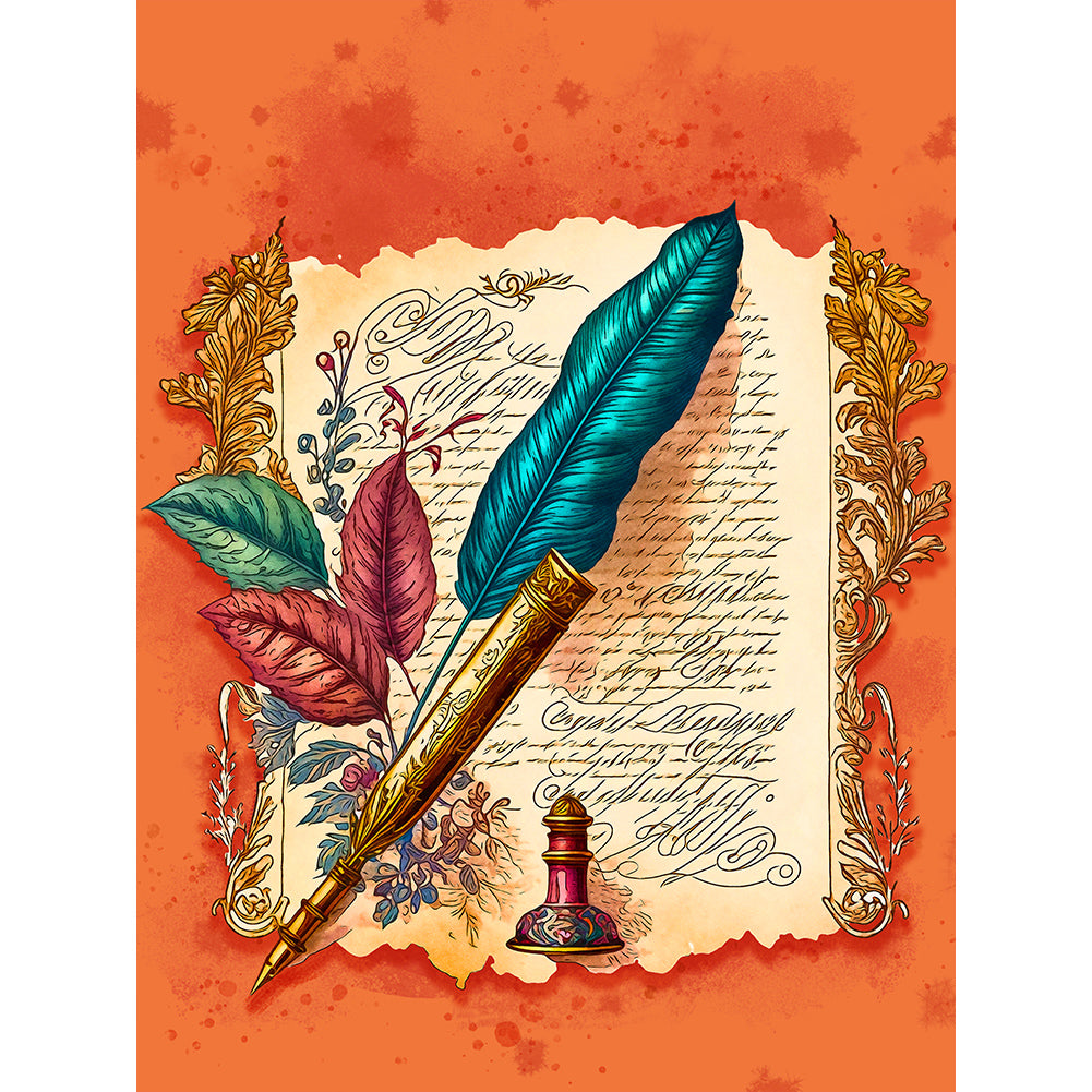 Writer Clip Art - Full Round Drill Diamond Painting 30*40CM