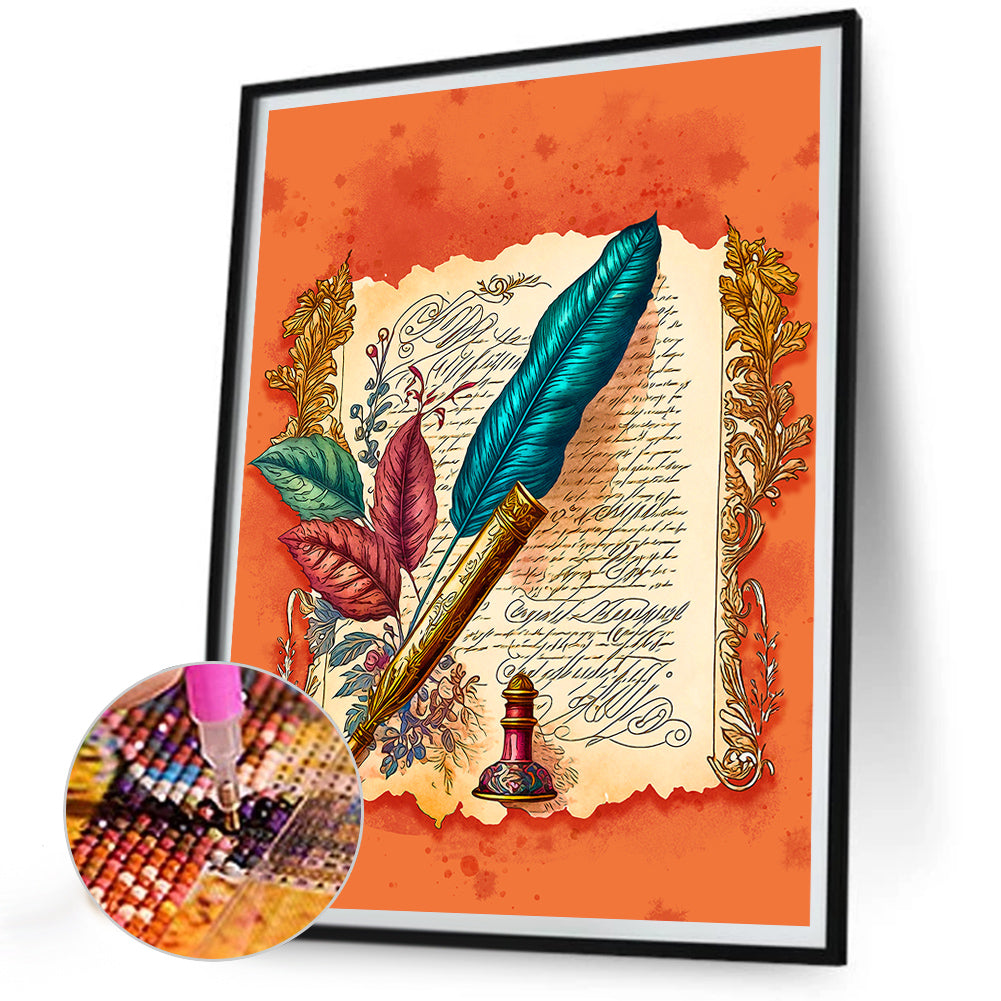 Writer Clip Art - Full Round Drill Diamond Painting 30*40CM