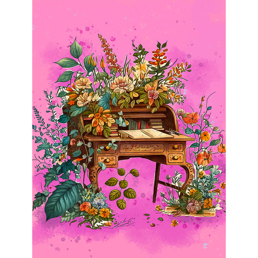 Writer Clip Art - Full Round Drill Diamond Painting 30*40CM