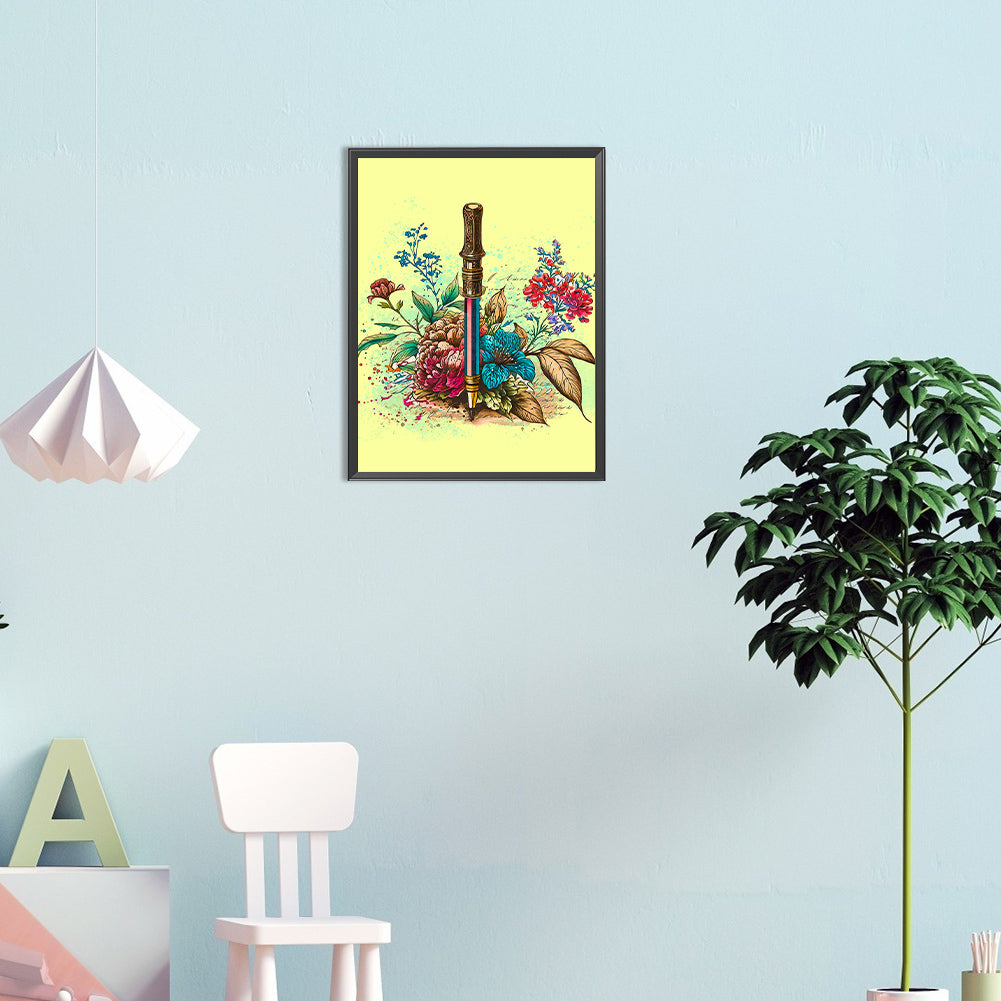 Writer Clip Art - Full Round Drill Diamond Painting 30*40CM