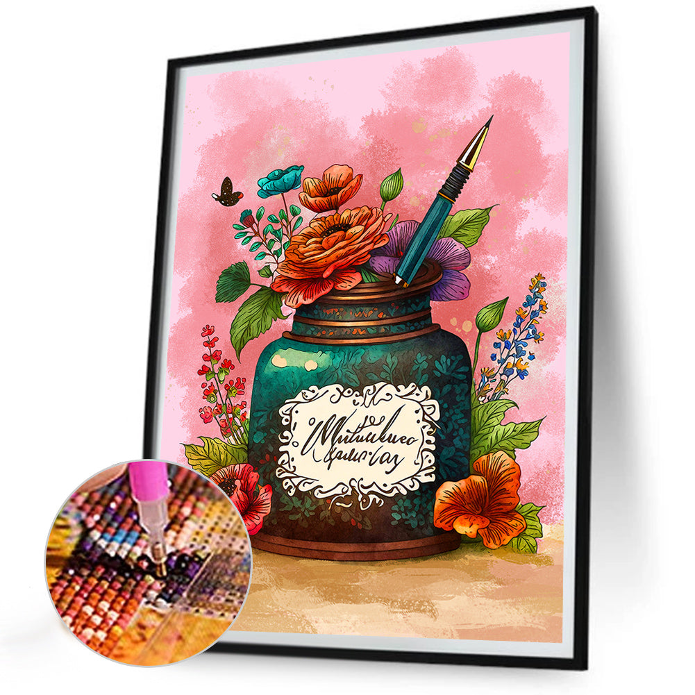 Writer Clip Art - Full Round Drill Diamond Painting 30*40CM