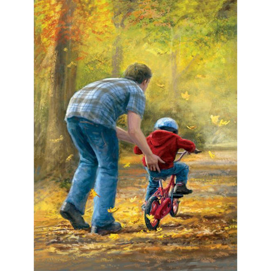 Parent-Child Time Father'S Day - Full Round Drill Diamond Painting 30*40CM
