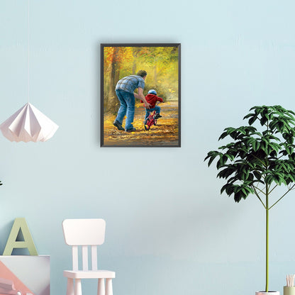 Parent-Child Time Father'S Day - Full Round Drill Diamond Painting 30*40CM