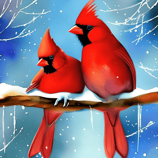 Cardinal - Full Round Drill Diamond Painting 30*30CM