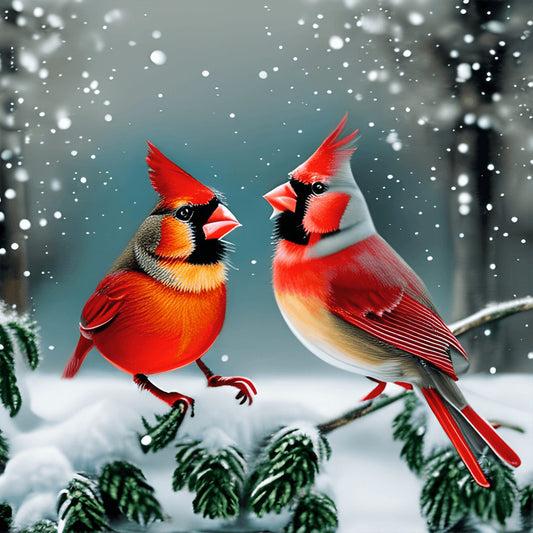 Cardinal - Full Round Drill Diamond Painting 30*30CM