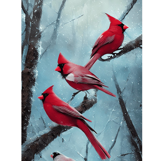 Cardinal - Full Round Drill Diamond Painting 30*40CM