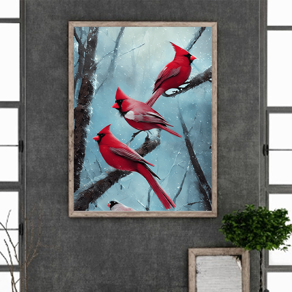 Cardinal - Full Round Drill Diamond Painting 30*40CM