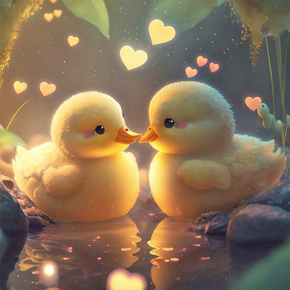 Love Duckling - Full Round Drill Diamond Painting 30*30CM