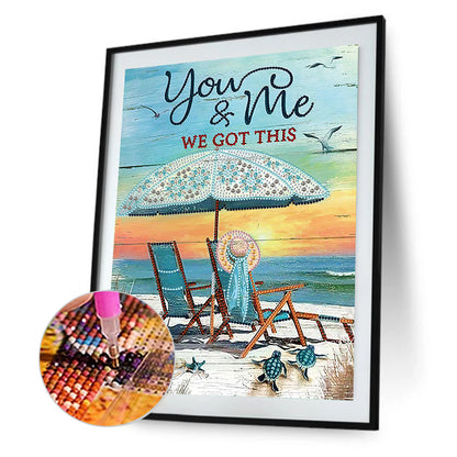 Summer Beach - Special Shaped Drill Diamond Painting 30*40CM