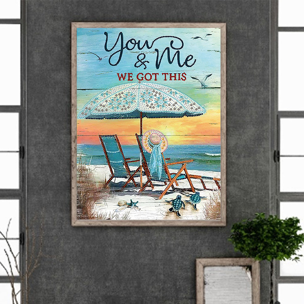 Summer Beach - Special Shaped Drill Diamond Painting 30*40CM
