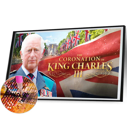 Coronation Of King Charles - Full Round Drill Diamond Painting 65*40CM