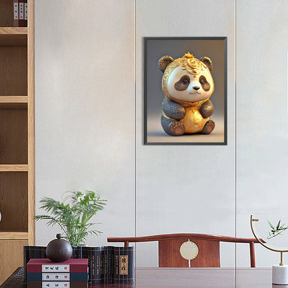 Phnom Penh Panda - Full Round Drill Diamond Painting 30*40CM