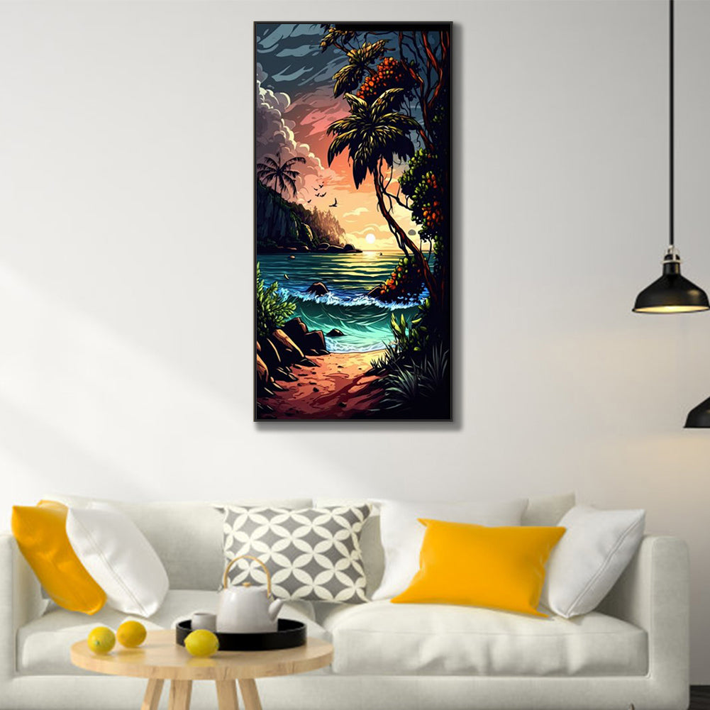 Beach Waves - Full Round Drill Diamond Painting 40*80CM