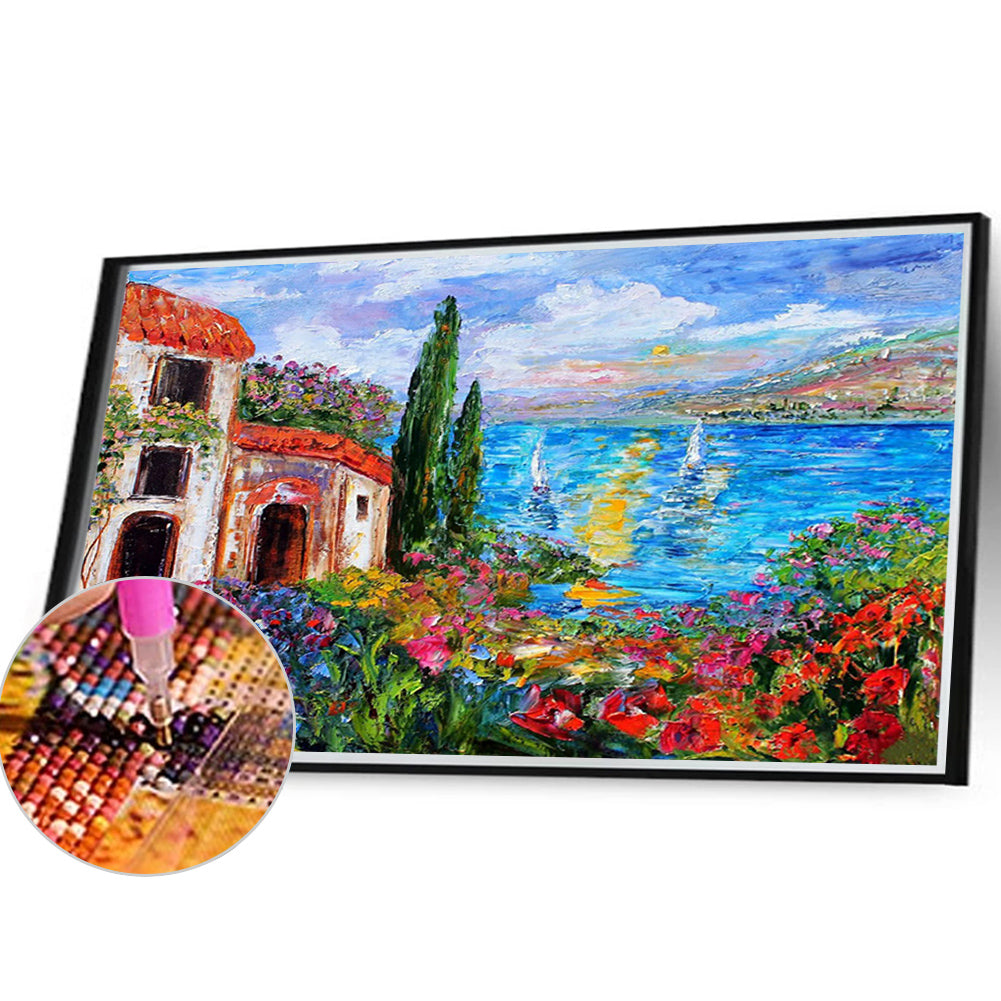 Landscape - Full Round Drill Diamond Painting 40*30CM