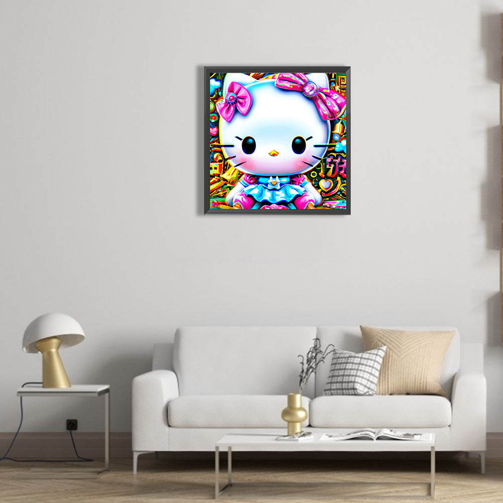 Exquisite Hello Kitty - Full Round Drill Diamond Painting 30*30CM