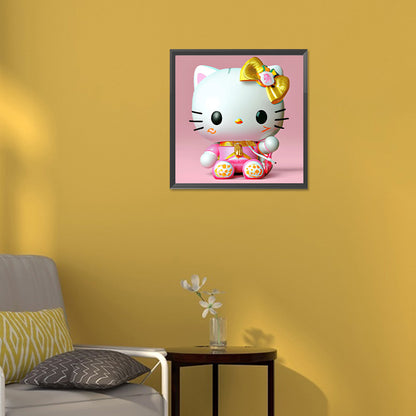 Exquisite Hello Kitty - Full Round Drill Diamond Painting 30*30CM