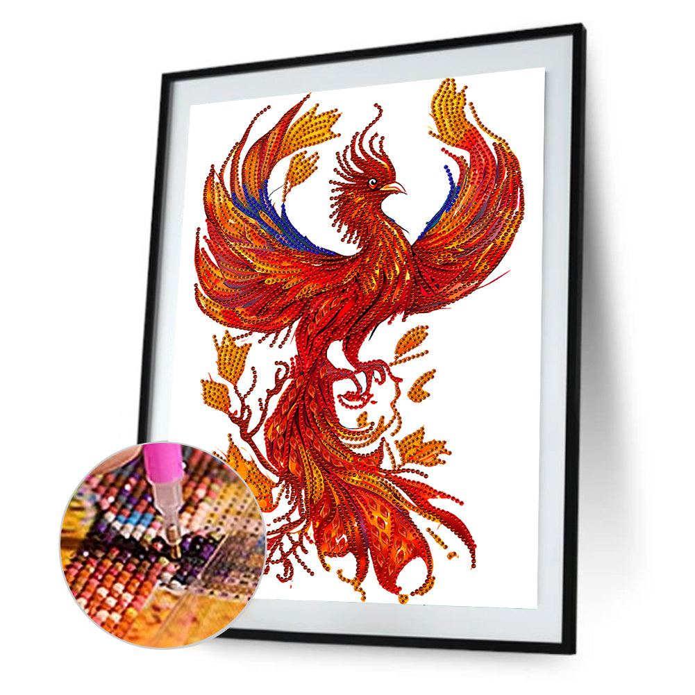 Phoenix On Fire - Special Shaped Drill Diamond Painting 30*40CM