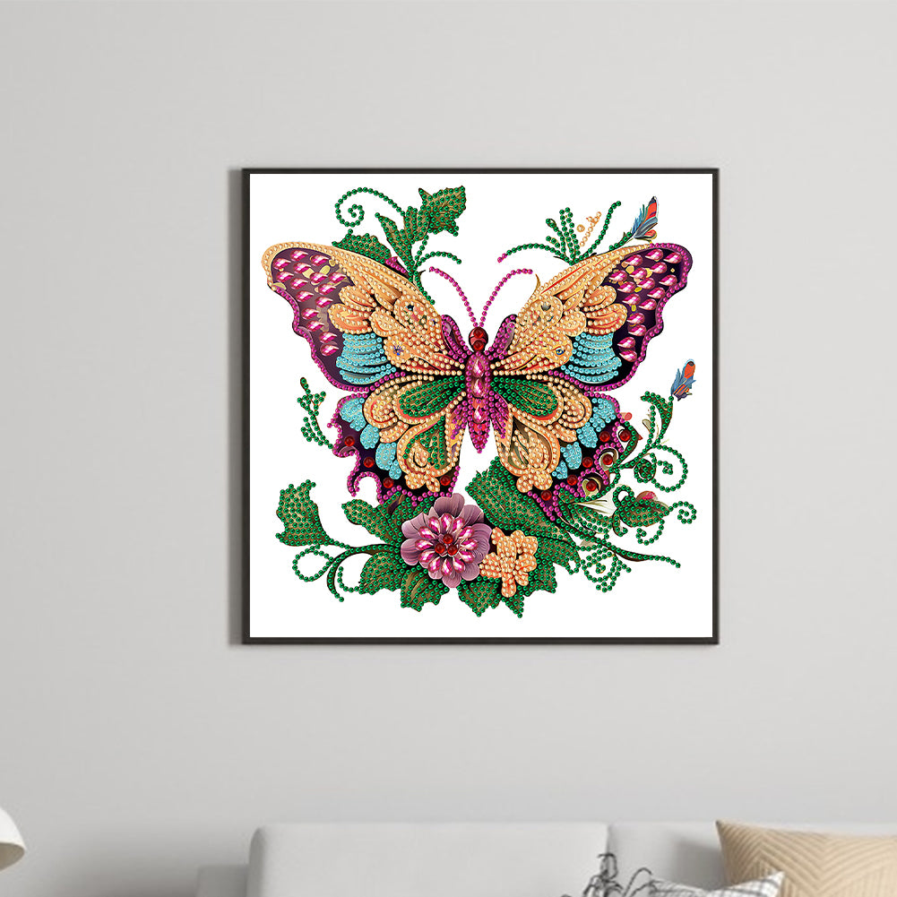Butterfly Season - Special Shaped Drill Diamond Painting 30*30CM