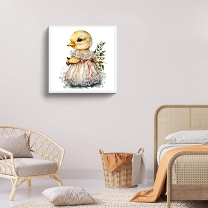 Costumed Duckling - Full Round Drill Diamond Painting 30*30CM