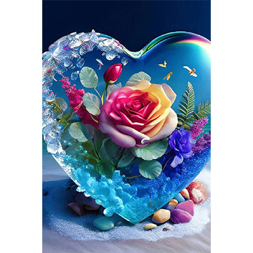 Love Rose - Full Square Drill Diamond Painting 20*30CM