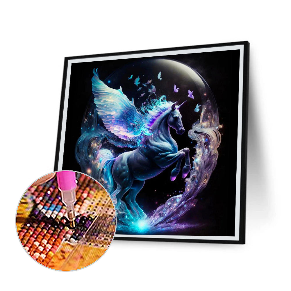 The Mysterious Pegasus - Full Round Drill Diamond Painting 30*30CM