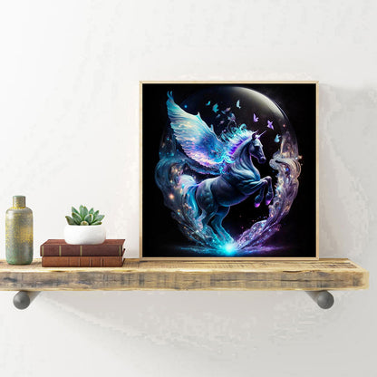 The Mysterious Pegasus - Full Round Drill Diamond Painting 30*30CM