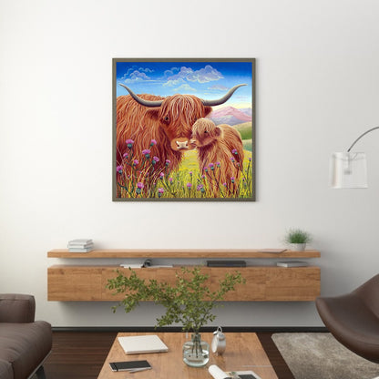 Highland Yak - Full Square Drill Diamond Painting 50*50CM