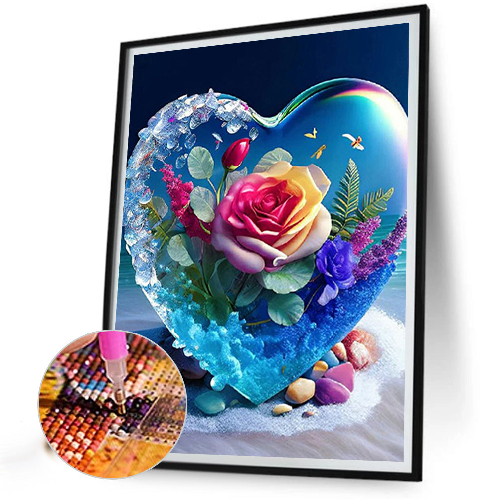 Love Rose - Full Square Drill Diamond Painting 30*40CM