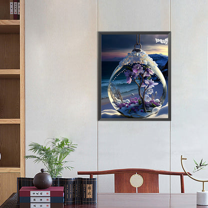 Flower Pendant - Full Square Drill Diamond Painting 40*50CM