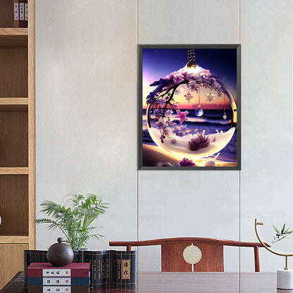 Flower Pendant - Full Square Drill Diamond Painting 40*50CM