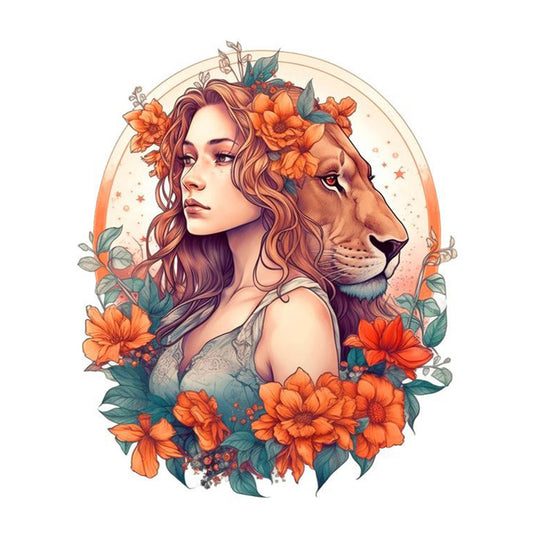 Beauty And The Lion - Full Square Drill Diamond Painting 30*40CM