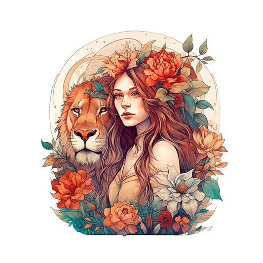 Beauty And The Lion - Full Square Drill Diamond Painting 30*40CM