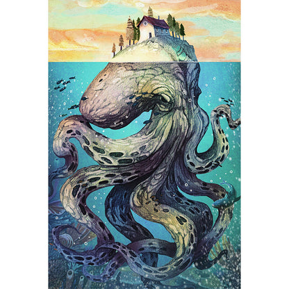 Underwater World Octopus - Full Round Drill Diamond Painting 40*60CM