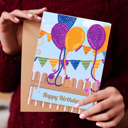 DIY Diamond Art Cards Handmade Birthday 5D Diamond Painting Kits Christmas Cards