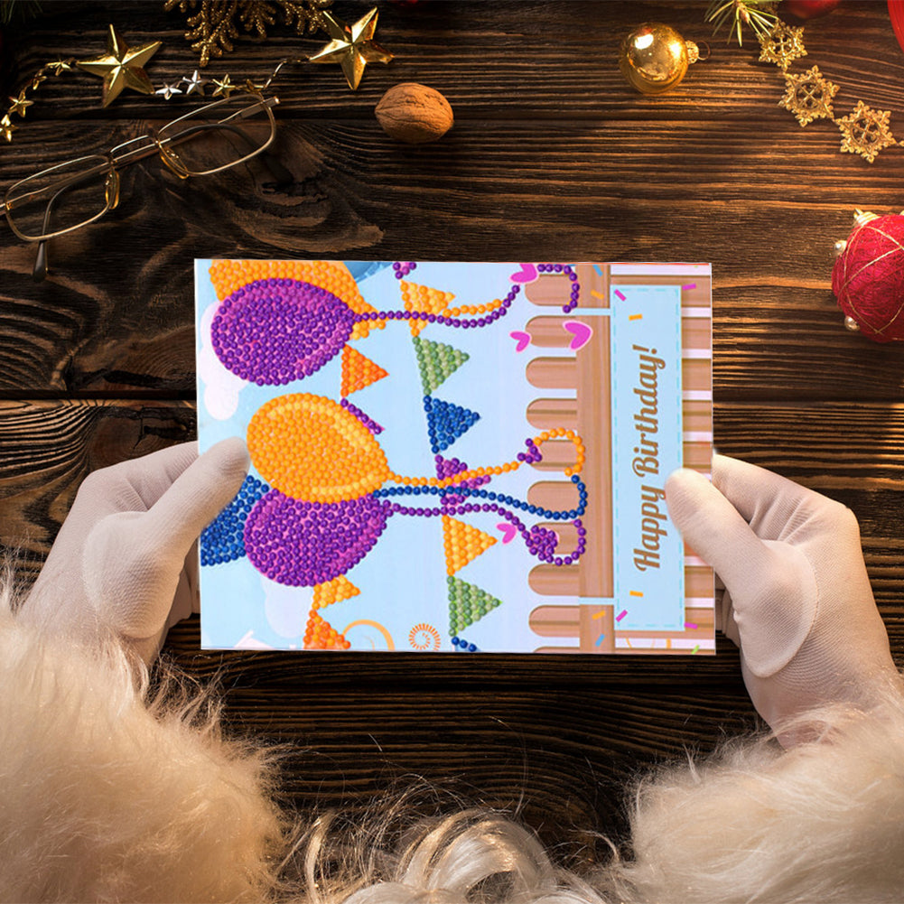 DIY Diamond Art Cards Handmade Birthday 5D Diamond Painting Kits Christmas Cards