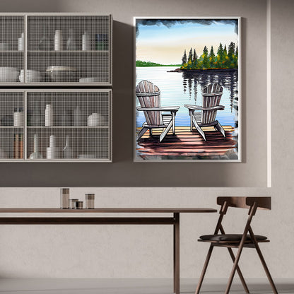 Beach Chair - Full Round Drill Diamond Painting 30*40CM