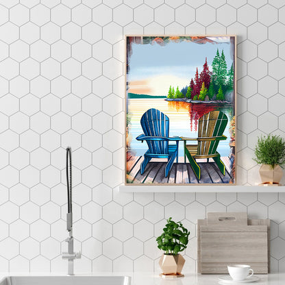 Beach Chair - Full Round Drill Diamond Painting 30*40CM