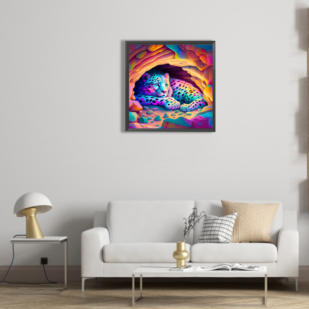 Color Leopard - Full Round Drill Diamond Painting 30*30CM