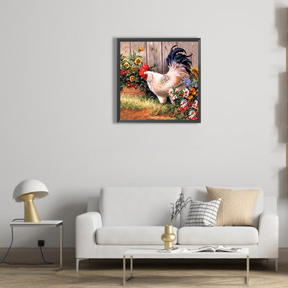 Rooster - Full Round Drill Diamond Painting 30*30CM